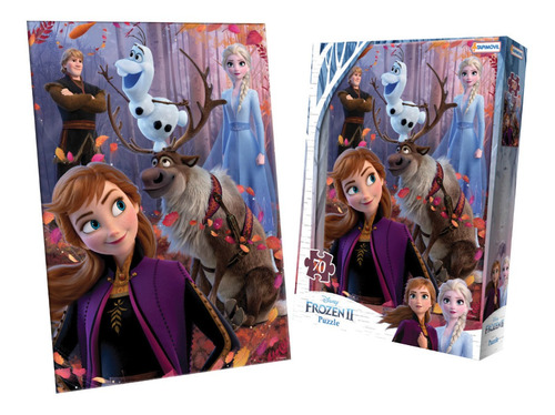 Imagen 1 de 1 de Puzzle 70 Piezas Frozen Rompecabezas Juego De Mesa