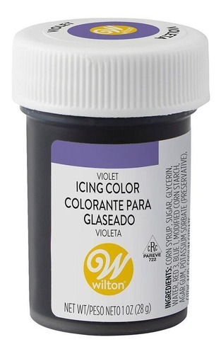 Imagen 1 de 3 de Colorante Comestible Gel Violeta Wilton Glace Real 