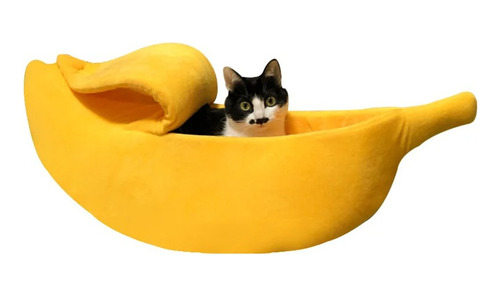 Cama De Banana Abrigada Para Mascotas Perros Gatos 50cm M®
