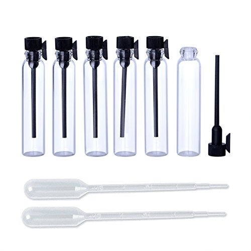 Enslz 100pcs Muestras De Perfume Mini Botellas Con Tapa Negr