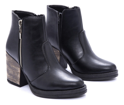 Botas Botinetas Mujer Madera Cierre Comodas Moda (37/740)
