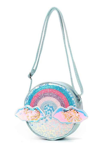 Morral Trendy Infantil Arcoiris Multicolor Brillos Cartera