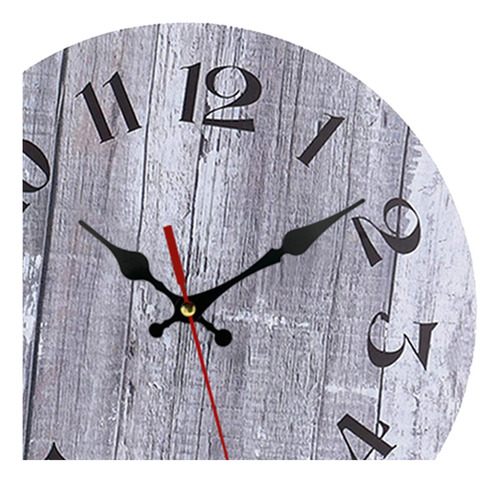 Relojes Colgantes Reloj De Pared De Madera Silencioso Gris