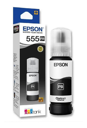 Tinta Botella Epson T555 Color Negro De 70ml