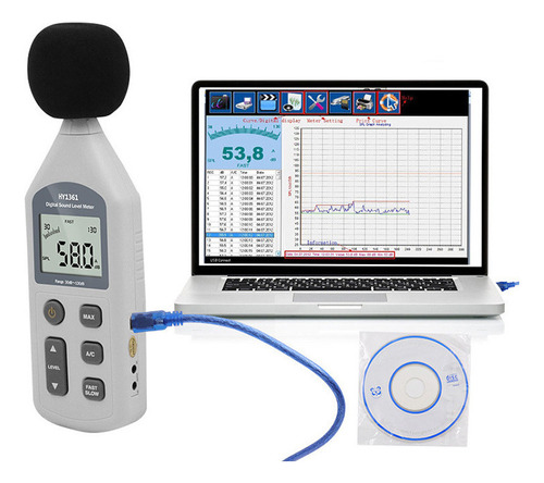 Mini Detector De Ruido Portátil Decibelímetro Usb