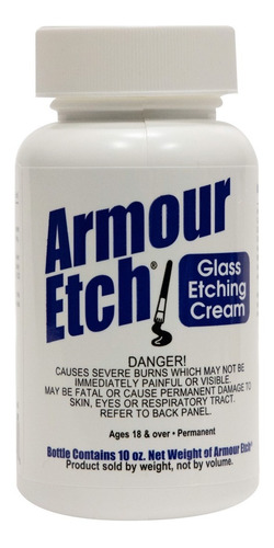 Imagen 1 de 4 de Armour Etch Crema Para Esmerilar Vidrio Etching Cream 10oz