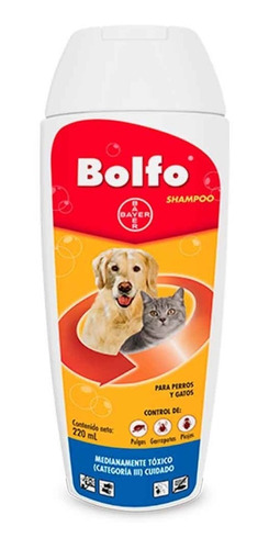 Bolfo Shampoo Antipulgas Bayer Grande 220ml Perros Y Gatos