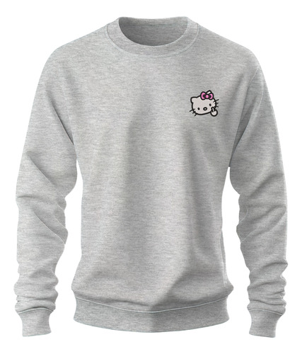 Sudadera Sweater Bordado Gato Moño Rosa Fuck You Hello Kitty