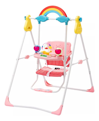 Mecedoras Y Columpios Bebés Músicajuguetes Plegable Silla Rojo Otro