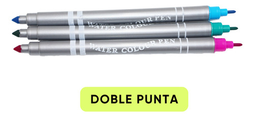 40 Plumon Colores Plumin Dos Puntas Agua Papeleria Escuela