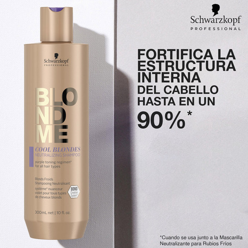 Blondme Shampoo Neutralizante Para Rubios Fríos 300 Ml