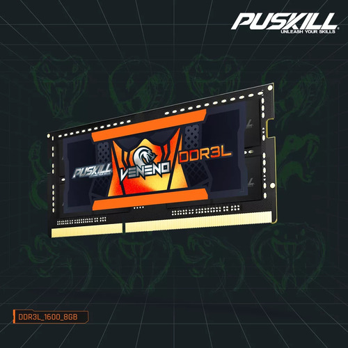Memoria Ram Puskill Para Portátil Gamer Ddr3l De 8 Gb A 1333