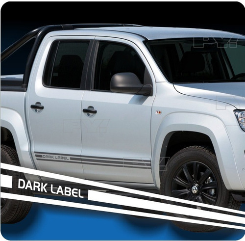 Calcos Amarok Vw Franjas Dark Label - Ploteoya