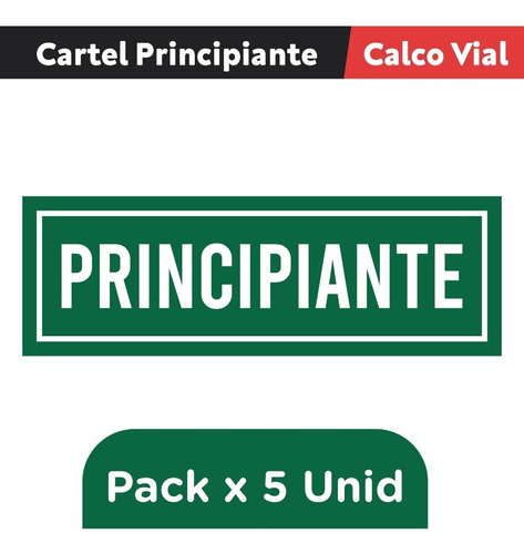 Calcomanía Principiante Para Auto Pack X 5 Standard