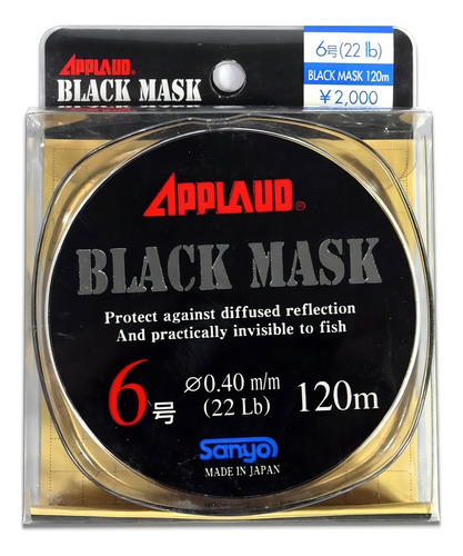 Linha Monofilamento Applaud Black Mask Preta 120m