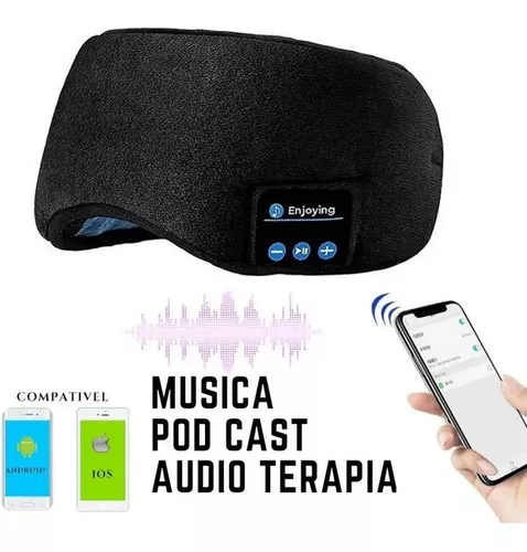 Tapa Olho Máscara De Dormir 3d Fone De Ouvido Bluetooth 5.2