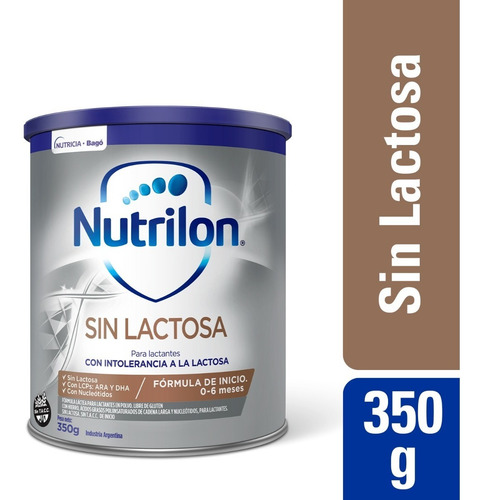 Imagen 1 de 3 de Nutrilon Sin Lactosa X 350grs. Leche En Polvo Infantil