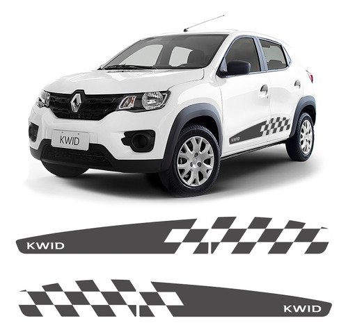 Kit Faixa Renault Kwid 2018/2022 Adesivo Lateral Decorativo
