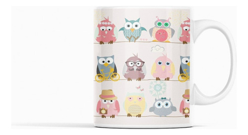 Taza Búhos Mandala - Patrones Que Despiertan