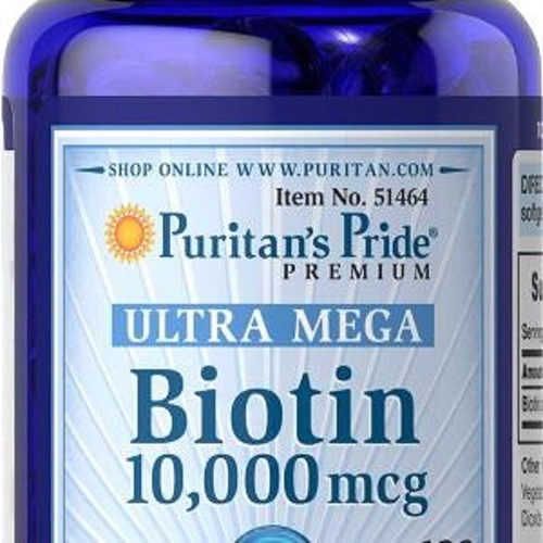 Imagen 2 de 3 de Biotin 10,000mcg Puritan's Pride 50 Capsulas