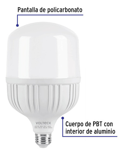 Lámpara Led Alta Potencia 40 W Equiv. 350 W Luz De Día