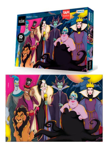 Puzzle Villanos De Disney 120 Piezas Ursula Scar Malefica 