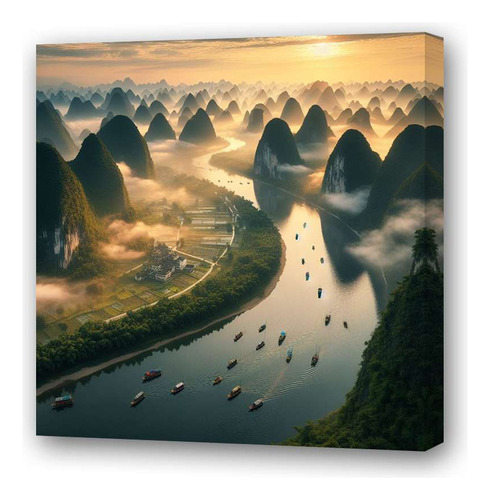 Cuadro 20x20cm Guilin Paisajes Karsticos Increibles M2