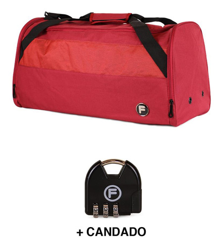 Bolso Eder M 75 Lts Rojo + Candado F