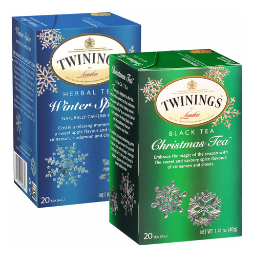 Twinings, 2 Cajas De Té: Christmas Tea & Winter Spice Tea