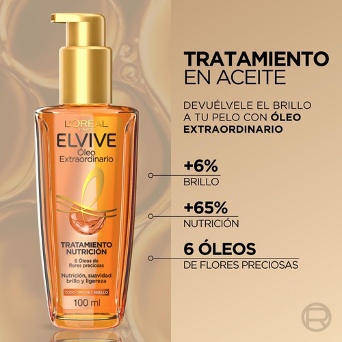 Tratamiento Capilar L'oréal Paris Elvive Óleo 100ml 3 Piezas