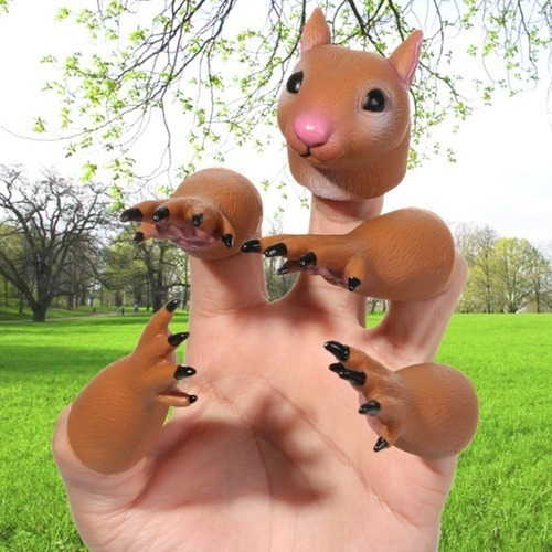 5pcs Marionetas De Mano Ardilla Marionetas De Dedo De Ani Y