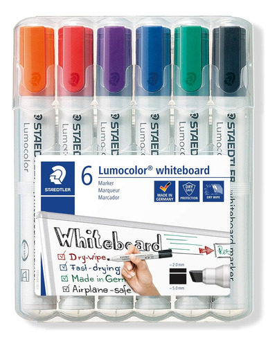 Staedtler 351 B Wp6 Lumocolor Marcador Pizarra Blanca Punta