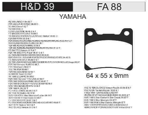 Pastilla Freno Fa 88 Nacional (hd39)