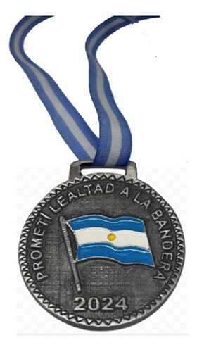 Medallas Promesa A La Bandera C/cinta C/año ( Pack 20 Unid.)