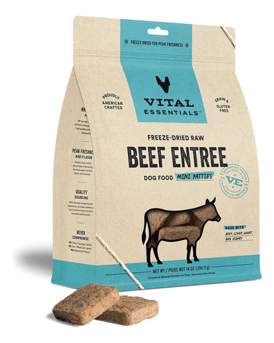 Vital Essentials Alimento Liofilizado Para Perros, Carne Cru