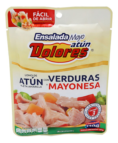 5 Pzs Dolores Ensalada De Atun Verduras Con Mayonesa 110gr