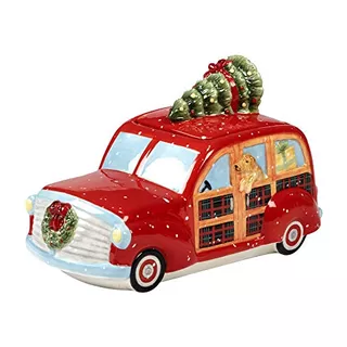 Home For Christmas 3-d Truck Cookie Jar 11 X 6.25 X 7...