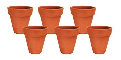 6 Macetas De Terracota M004