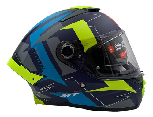 Casco Integral Con Lentes Mt Thunder 4 Sv Mountaing C7 Azul 