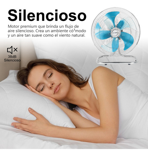 Ventilador Pedestal Piso Pared 3en1 Con 5 Aspas 18 Pulgadas 3.04 M 60 Plateado 5