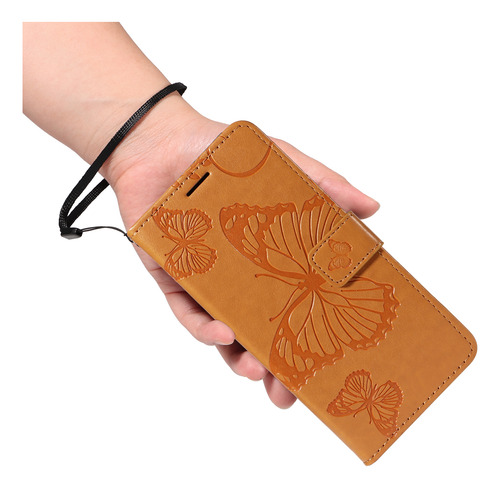 Funda Multifuncional De Piel Sintética Para Samsung Galaxy A Series, Funda Protectora Con Tapa En Relieve, Color Amarillo