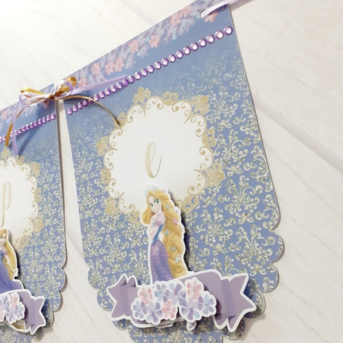 Banderines Personalizados 3d Rapunzel