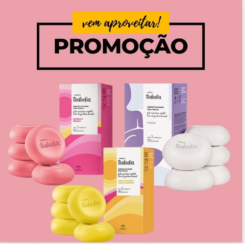Kit 3 Caixas De Sabonete Tododia Sortido
