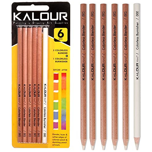 Set De Lápices Mezcladores Y Difuminadores Sin Pigment...
