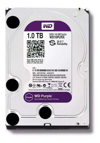 Disco Rígido Western Digital Purple 1tb Vigilanci Tienda Wd