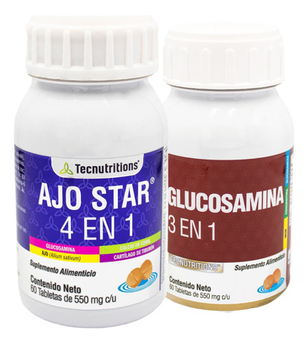 Kit De Suplementos Ajo, Glucosamina Articulacions Saludables