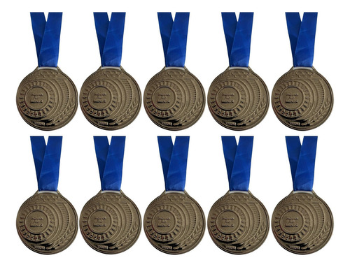 Kit 10 Medalhas Honra Ao Mérito Ouro Prata Bronze 4,3cm Aço