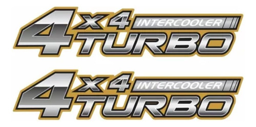 Par Emblemas Adesivos 4x4 Intercooler Turbo Toyota Hilux