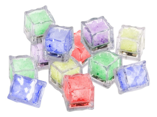 Hielos Led Con Luces 12 Unidades Cotillon Fiesta Fluor Luz