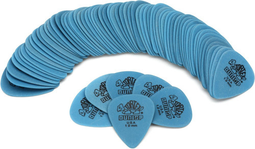 72 Palheta Dunlop Tortex 1.0 Mm Standard Guitarra 418r Azul